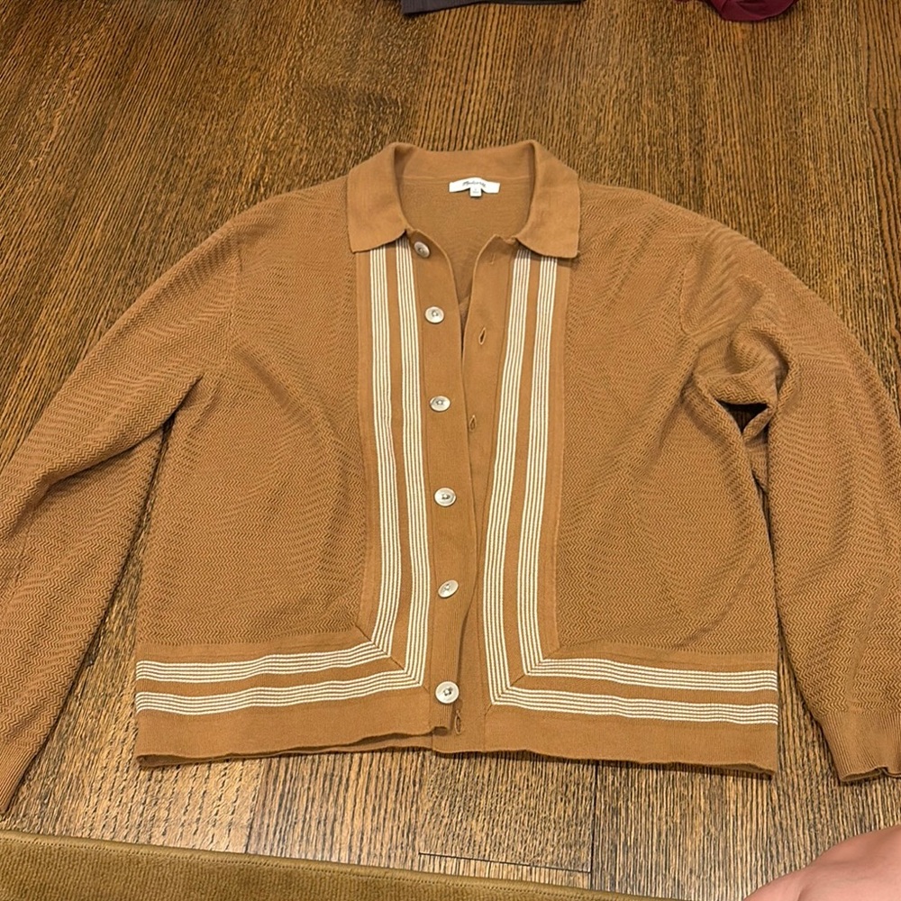 Madewell Brown Cardigan Sweater Classic Knit